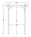 Providence Arbor Vinyl Garden Archway For Outdoors 64 By 85 White With Classic Lattice And Trellis Sides For Climbing Plants Vines And Flowers