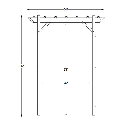Providence Arbor Vinyl Garden Archway For Outdoors 64 By 85 White With Classic Lattice And Trellis Sides For Climbing Plants Vines And Flowers