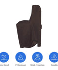 Heavy Duty Water Softener Cover 12 Oz Pvc Beat The Elements Outdoor Tank Guard Tough As Nails With Ventilated Air Flow and Secure Split Velcro Closure Coffee, showing waterproof protection.