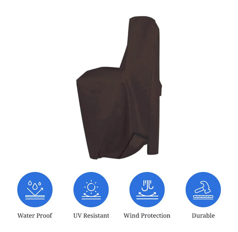 Heavy Duty Water Softener Cover 12 Oz Pvc Beat The Elements Outdoor Tank Guard Tough As Nails With Ventilated Air Flow and Secure Split Velcro Closure Coffee, showing waterproof protection.