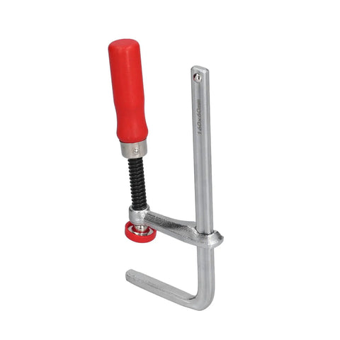 Adjustable Aluminum F Clamp for Woodworking with Poplar Handle and Non-Slip Grip, Die Cast Aluminum Body
