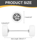 1 64th Scale RC Diecast Car Wheel And Tire Upgrade Set With Real Riders Rims And Axles In White With Silver Branch Design 11x5.2mm