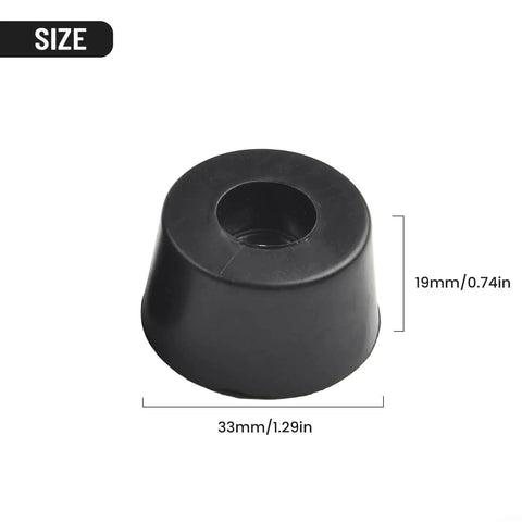 Close-up of a single 4 Pack 19mm Tall Rubber Furniture Feet With 33mm Steel Washer No Slip Foot Pads For Speaker Cabinets Flight Cases