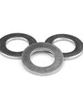 Stainless Steel Flat Washers Set For Metric Bolts And Screws M4 4.3mm 9mm 0.8mm 50 Pieces Durable For Sealing And Repair Hardware Ideal For Auto DIY And Home Projects, three washers