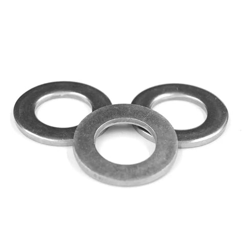 Stainless Steel Flat Washers Set For Metric Bolts And Screws M4 4.3mm 9mm 0.8mm 50 Pieces Durable For Sealing And Repair Hardware Ideal For Auto DIY And Home Projects, three washers
