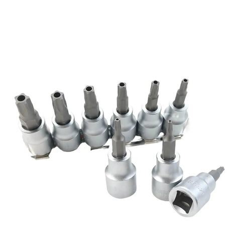 Top Notch 9pc Torx Screwdriver Bit Socket Set T10 To T50 Plus Pentalobe Star Bits For Heavy Duty Car And Gear Repair With Durable Cr-v Steel Construction And Super Strong Grip That Gets The Job Done Smoothly