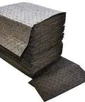 Universal Sorbent Pad for MRO, Double-Weight Absorbent, Gray, 18 by 16 Inches, case of 100 stacks shown, ideal for industrial cleanup