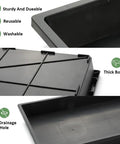 Close-up of 1020 Flat Seed Starter Trays 10 Pack BPA Free Plastic Nursery Pots Trays for Seedlings No Drainage Holes