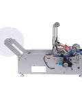 No Sweat Semi Automatic Round Bottle Labeling Machine Smooth Operator Label Applicator side view with white label roll.