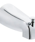 Slip Fit Tub Spout With Pull Up Diverter For Half Inch Copper Tube Chrome Finish Durable Metal Construction