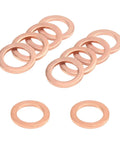 10 Pack 14mm Copper Oil Drain Plug Gasket Set for Your Ride Seals Replacement Crush Washers Sealing Gaskets