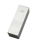 Beefy Precision Steel Measuring Block Gauge For Lathe Tools, Micrometer Adjustable, rectangular steel block with '10' marking