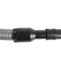 Close-up of the Premium 50 Foot Shop Vacuum Hose With Power Tool Adapter Set, showing crush-proof flexible hose and adapter connection.