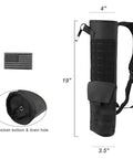 Lightweight Back Archery Quiver, Dual Use Foldable Hip Arrows Bag With MOLLE Pocket, black quiver dimensions 19x4 inches