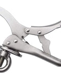 Heavy Duty 9 Inch Drill Press Locking Clamp For Precise Workholding, showing quick release mechanism and slot mount design.