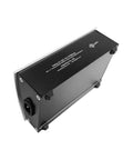 Top Shelf Six Socket 110V Filtered Power Strip And Audiophile Conditioner For Pro Audio Rigs Plus Home Theater Setup with black metal casing.