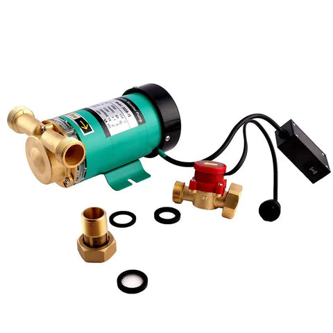 Automatic Water Pressure Booster Pump With 1 Inch Outlet, Max Head 49 Ft, 7 GPM Flow, 115V, Water Flow Switch Included, Tough Aluminum Housing, Brass Impeller, Copper Windings