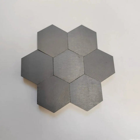 Two Piece Hexagonal Boron Carbide Ceramic Sheets For Lab Research And Experimental Use 17mm By 8mm Set Of 2 Hard As Nails Lab Grade Ultra Tough