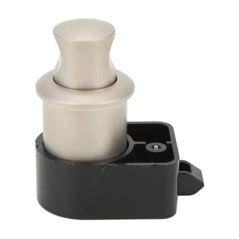 Push Button Latch Kit 2 Pack With Lock Zinc Alloy RV Cabinet Door Knob Pearl Finish close-up detail view