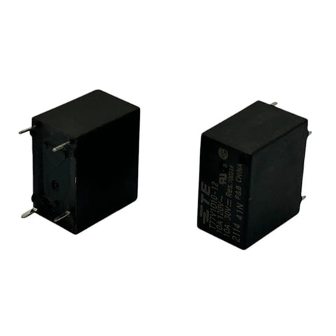 Set Of 2 10A 12V DC SPST 4 Pin Go To General Purpose Relay For DIY Projects And Automotive Electronics front and side view