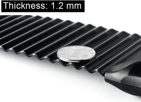 Neletao crinkle potato cutter, black handheld stainless steel with a wavy blade, 1.2 mm thick (Amazon)