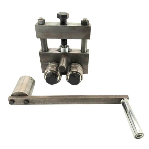 Manual Ring Roll Bender for Sheet Metal Bead Rolling, durable steel tool for creating rings, beads, and profiles, no electricity needed.