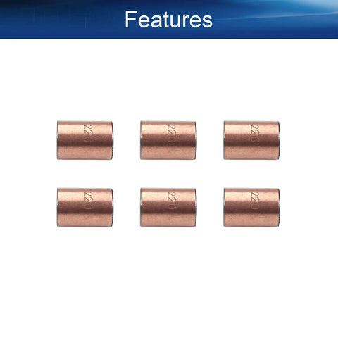 10 Pack Heavy Duty Sleeve Bearings With 12 Mm Bore And 14 Mm Outer Diameter arranged in a grid showing oilless bronze material.