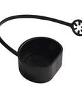 Heavy Duty Type 2 EV Port Covers Weatherproof Dust Caps For Car Charging Stations PVC Socket Guards in black with tether.
