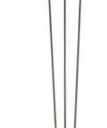 Odyssey Collection Two Light Floor Lamp With Brushed Steel Finish Frosted Glass Downlight Triple Pole Torchiere Design 300W Double Socket Foot Switch Transitional Modern Home Lighting
