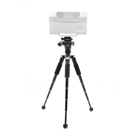 Mini Tripod With Hydraulic Head For Mini And 3 Smart Telescopes, lightweight aluminum, showing full height, front view.