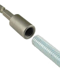 Hanger Bolt Driver For Drills And Impact Drivers 5/16-18 Thread Size With Ball Stop For Easy Thread Release Beefy Alloy Steel Build