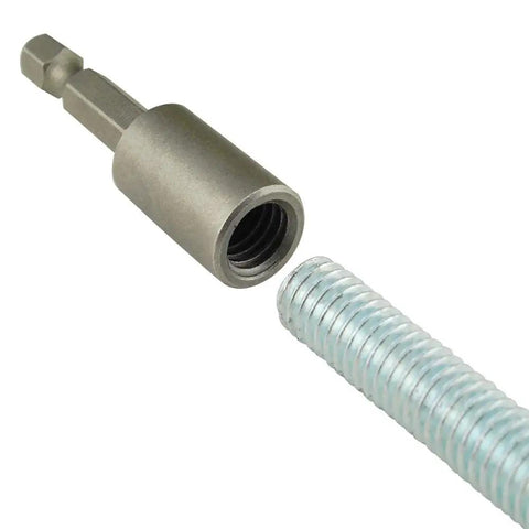 3/8-16 Hanger Bolt Driver For Impact Drivers Beefed Up 10 Pack Durable Alloy Steel Tool Bit With Ball Stop, hex shank view