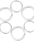 Six silver keyrings for 20 Pack Carabiner Clips With Keychains And D Ring Hooks Multi Size Set For Backpacks Water Bottles Keys Home RV Outdoor