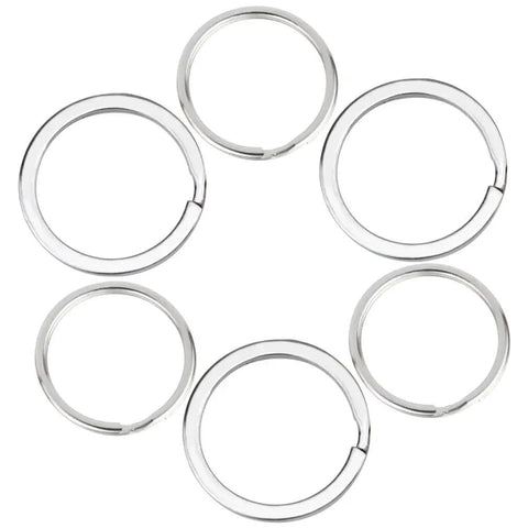 Six silver keyrings for 20 Pack Carabiner Clips With Keychains And D Ring Hooks Multi Size Set For Backpacks Water Bottles Keys Home RV Outdoor