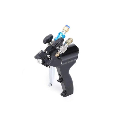 Heavy Duty PU Foam Spray Gun With Air Purge And Slick Self Cleaning Point Zero Zero Four Nozzle, side view showing controls and ergonomic grip.