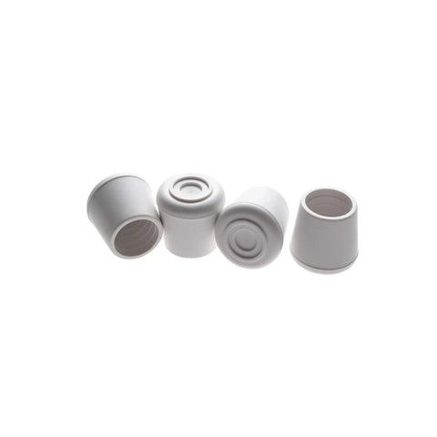 Non Slip Chair Leg Caps Rubber Floor Protectors Round White Set Of 16 Seven Eighths Inch Inner Diameter Thickened Bottom And Sides Odorless