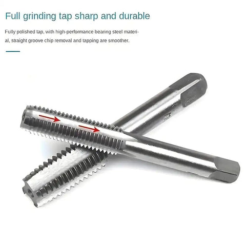 Dope 12 Piece Metric Tap And Die Set M3 To M12 For Bolt Nut Repair With Reamers Straight Thread Plugs Alloy Steel Cutting Tools For Rusty Stripped Threads Restoration Kit, alloy steel taps