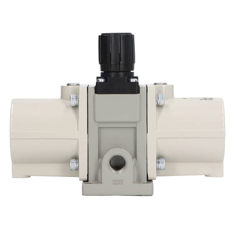 Front view of Gas Booster Pump For Pneumatic Systems And Air Compressors, Easy Install, Heavy Duty Pneumatic Booster Valve And Air Source Processing Component