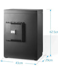 All In One 70L Filament Dryer Box For 3D Printing Auto Humidity Sensor Dehumidify With PTC Heating dimensions shown