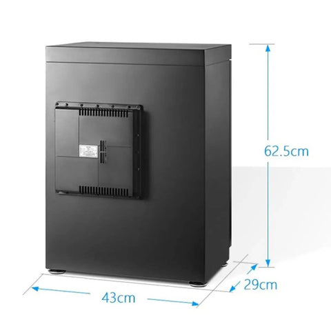 All In One 70L Filament Dryer Box For 3D Printing Auto Humidity Sensor Dehumidify With PTC Heating dimensions shown
