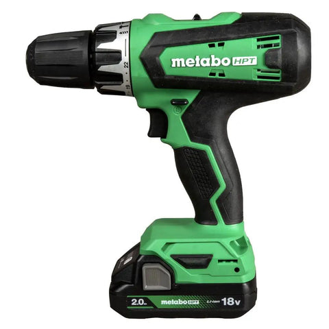 Side view of Go-To 18V Cordless Drill Driver Kit With 1/2-Inch Keyless Chuck, Compact Power Drill, 2.0Ah Lithium Battery, DS18DFX