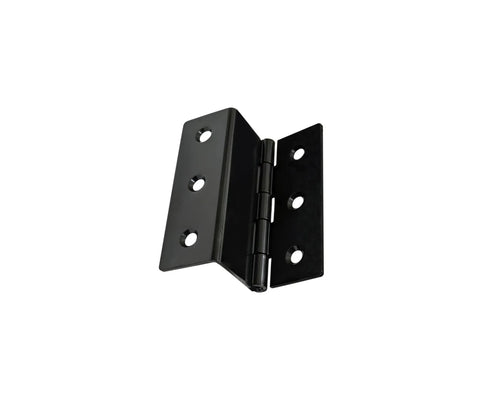Beefy Heavy Duty 3 Fold Retro Chest Hinge Half Surface For Chest Cabinet And Furniture Matte Black 3 Inch By 1.8mm Durable Steel Made In Taiwan 2 Pack Suitable For Heavy Doors