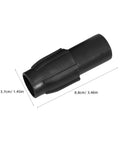 Solid 12-Piece Broom Handle Threaded Tip Repair Kit for Mops And Swabs. black plastic adapter, 8.8cm x 3.7cm