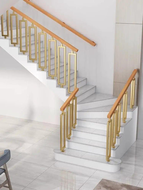 30 Pack Top Shelf Steel Balusters And Full Railing Kit For Decks Porch Stairs Backyard Fencing Rust Proof Outdoor Spindle Post Setup For Chill Weekend Builds on modern staircase with wooden rail.