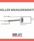 Ultra Life 3 Inch Sealed 6201ZZ Nylon Garage Door Roller With 7 Inch Stem Pack Of 10 measurements diagram