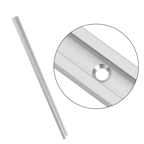 Aluminum T Slot Track Kit For Woodworking, Universal Double Cut T Track With Pre Drilled Mounting Holes, 11.81 Inch Length view