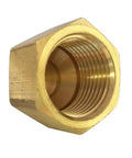 Brass Flare Cap Assortment Kit For SAE 45 Degree Flared Tube Fittings In 1/4 Inch, 5/16 Inch, 3/8 Inch, 1/2 Inch, 5/8 Inch Tube OD 5 Pieces
