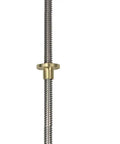 Two Pack 400mm Long 8mm Diameter T8 Lead Screw With Brass Nut For 3D Printer Z Axis 304 Stainless Steel Threaded Rod 2mm Pitch