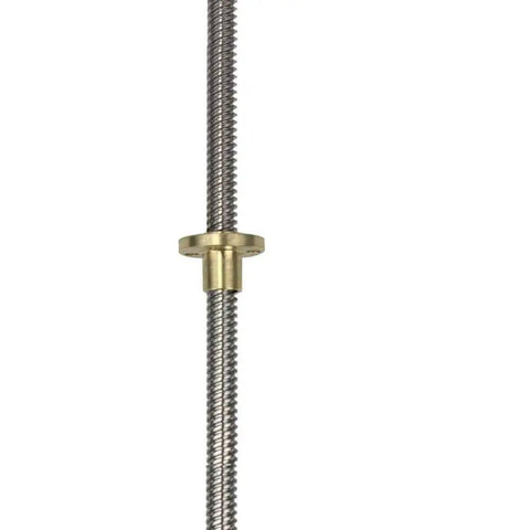 Two Pack 400mm Long 8mm Diameter T8 Lead Screw With Brass Nut For 3D Printer Z Axis 304 Stainless Steel Threaded Rod 2mm Pitch