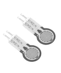 2 pcs DF9-16 thin-film force sensing resistors with round sensing pads and metal leads